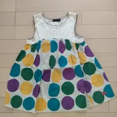 zuppa di zucca カラフルドットノースリーブ ワンピース 110cm