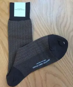 新品ヘリンボーンソックスUNITED ARROWS ダークブラウンのサムネイル