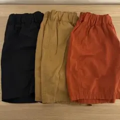 【無印良品・３枚組】ハーフパンツ 90cm
