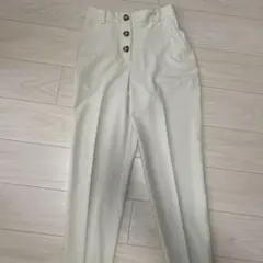 ZARA XS 白　スラックス　パンツ　アイボリー　生成　ザラ