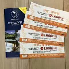 伊藤園ホテル　ホテルガイド付　特別優待券・割引券4枚