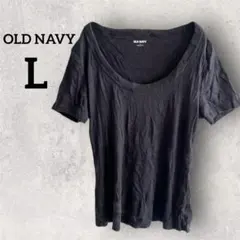 OLD NAVY 【L】ブラック Tシャツ（汚れあり）