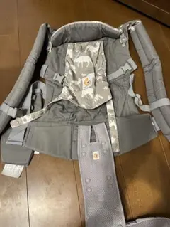 エルゴ 抱っこ紐 動物柄 グレー (6枚目おまけ付き)