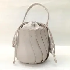 【新品】グッシオ 17-1202 バゲット2WAYバッグ プリーツ巾着グレィジュ