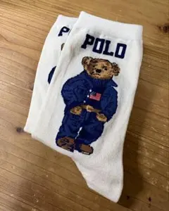 お値下げ★POLO ポロ ベア ソックス★靴下 ホワイト　23〜25cmのサムネイル