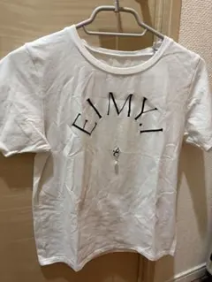EIMY ISTOIRE 刺繍 ロゴ Tシャツ パール チャーム F