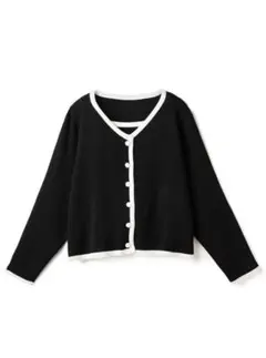 ゆ*様 GRLグレイル 配色カーディガンXキャミソールニットアンサンブル[at1