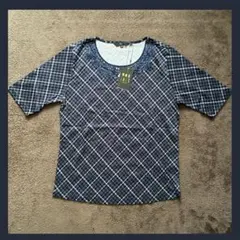 DAKS チェック柄 ネイビー系 半袖のサムネイル