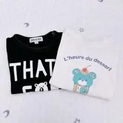 プリントTシャツ2枚セット　くま　ブランシェス　シューラルーのサムネイル