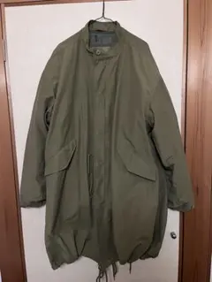 オリーブグリーン フード付きモッズコート