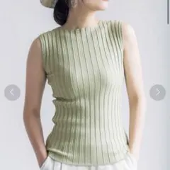 【coca】 ノースリーブ リブニット