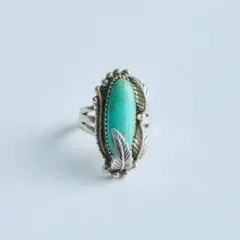 【J213】ヴィンテージ　ナバホ族　ターコイズ　リング　15.5号