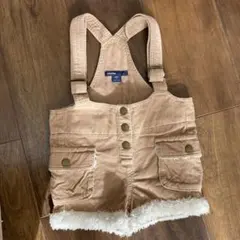 babyGap ベージュ コーデュロイオーバーオール 80