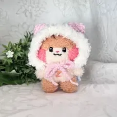 zeroni ゼロニ　ぬい服　ネコ耳ボンネット　ニット帽　服など　キーリング