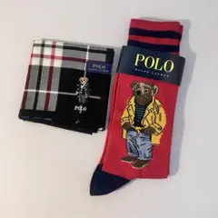 新品タグ付き◇ポロラルフローレン◇ハンカチ＆靴下セット◇ポロベア