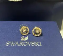 Swarovski パールクリスタルスタッドピアス