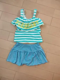 【値下げ】女児　セパレート水着セット 130