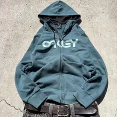 OAKLEY 00s GREEN TECH ZIP HOODIE Y2K