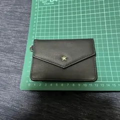 星スタッズ付き パスケース カードケース ブラック