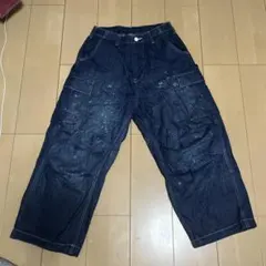 EDWIN デニム カーゴパンツ ペインターパンツ ドローコード付き メンズ