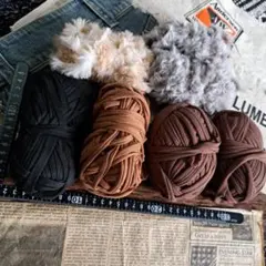 ★ティシャツヤーン4玉+ファーヤーン3玉★