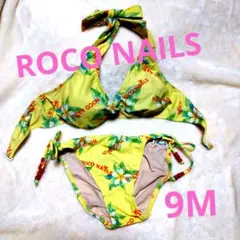 ROCO NAILS セパレート水着 ビキニ 9M　ロコネイル水着黄色　水着花柄