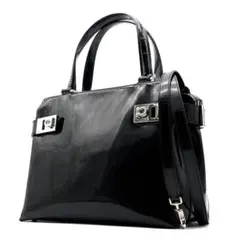 正規品 サルヴァトーレフェラガモ 2way ハンドバッグ ダブルガンチーニ 黒