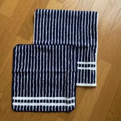 ラルフローレンホーム　ストライプ　タオルセット　紺・白