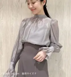 マーキュリーデュオ MERCURYDUO 前後2WAY袖口フリルブラウス