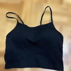 GU ブラックキャミソールショート丈パット付き　S