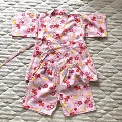 花柄金魚プリント　甚平 110サイズ