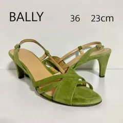 極美品　BALLY　スエード　ストラップサンダル　クロスバンド　グリーンのサムネイル