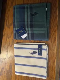 新品未使用　タグ付きPolo Ralph Lauren メンズハンカチ　2枚