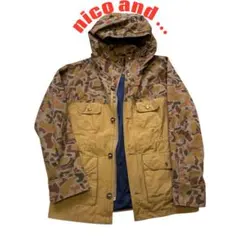 カモフラージュ フード付き マウンテンパーカー Mサイズ