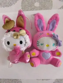 ハローキティ　ぬいぐるみストラップ　マスコット　2個セット