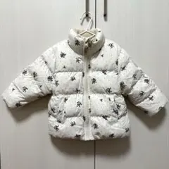 【即購入可】プティマイン　中綿　ダウン　ジャケット　アイボリー　花柄　80