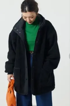 リバーシブルボアハーフコート/2WAY（ボア・キルティング）