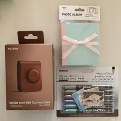 FUJIFILM instax mini Evo カメラケース チェキ セット