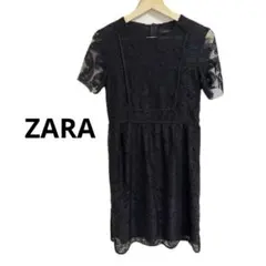 【未使用美品】ZARA 総レースワンピース ブラック Mサイズ