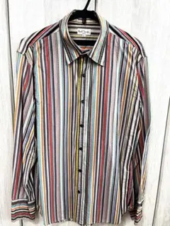 Paul smith ポールスミス ワイシャツ 長袖 L 匿名 ストライプ