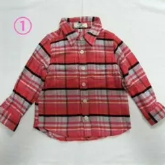 女の子　90　100　秋冬　ネルシャツ　起毛