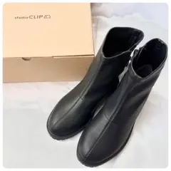 新品タグ付‼studio CLIP レディース ブラック ショートブーツ　Мのサムネイル