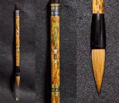 【高級書道筆　鼬毫曹全・中　4.5×1.2cm】◆半紙半切の漢字隷書向き◆弘法堂