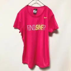 S289❤️ NIKE ドライフィットTシャツ Lウィメンズマラソン ピンク