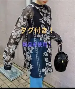 短時間着用 美品 MEDI CROSS STITCH LIKE SHIRT Ameri（アメリ）の「MEDI CROSS STITCH LIKE SHIRT（シャツ