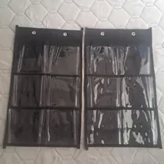 ◎未使用・ ウォールポケット・ 6ポケット・ブラック・2個セット