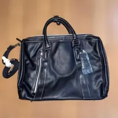 ビジネスバッグ ブリーフケース ブラック A4ファイル対応 ショルダー付き