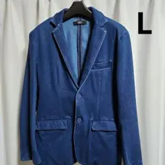 【アズールバイマウジー】ストレッチ　デニム　テーラードジャケット　L