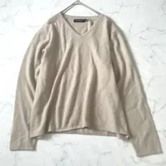 VICTION カシミヤ100% Vネック セーター ニット ベージュ 175のサムネイル