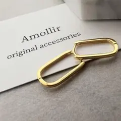 ◯No.1 ロングフープピアス/ゴールド シルバー925ピアス シンプルピアス